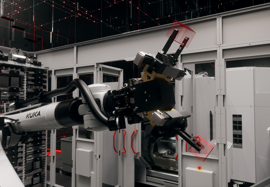 Double hybrid grippers of the HERMLE robot system RS 2 GEN2