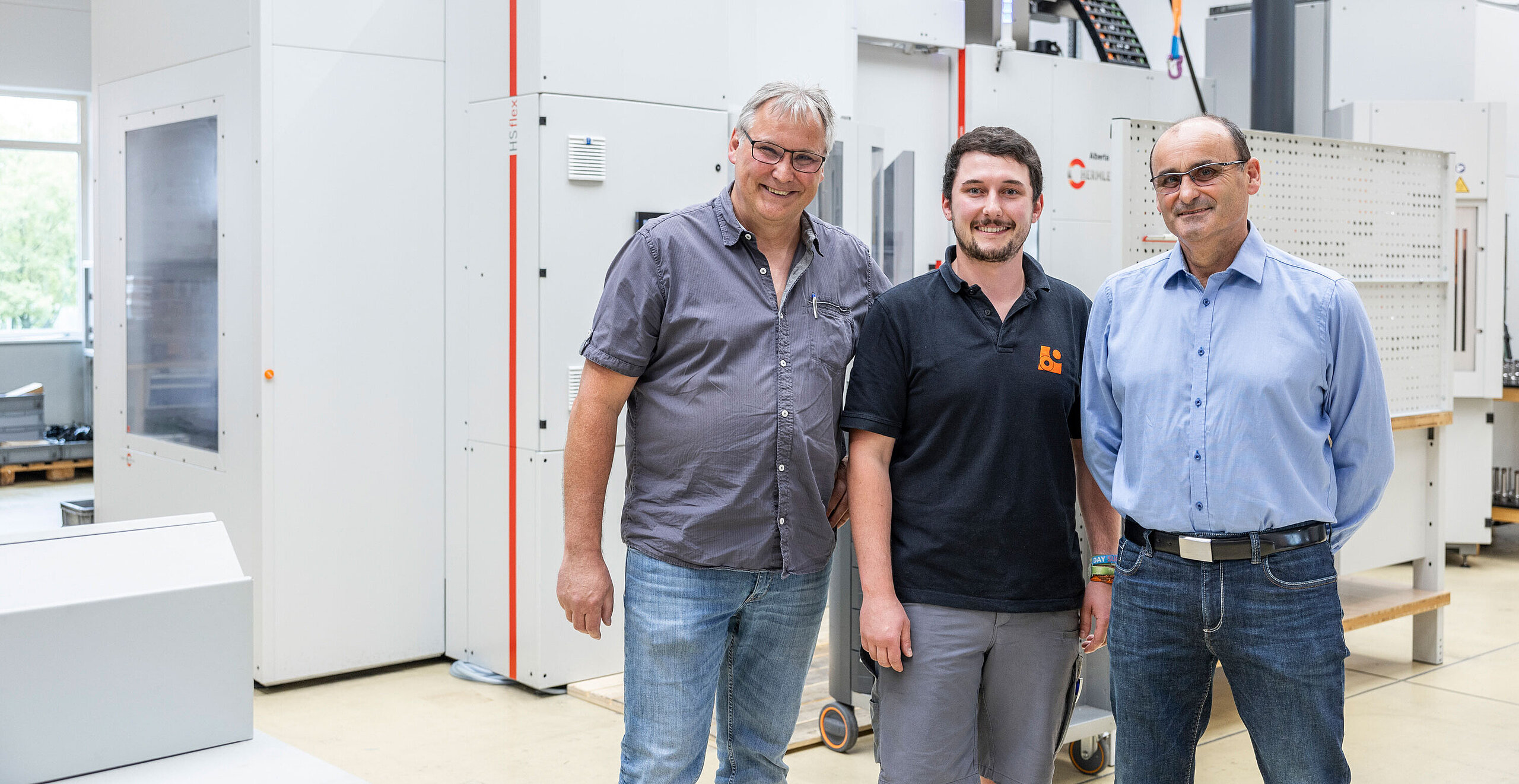 The P&S team: Alexander Roider, Production Manager; Lukas Albert, qualified employee on the C 32 U and Max Stahl, Managing Director